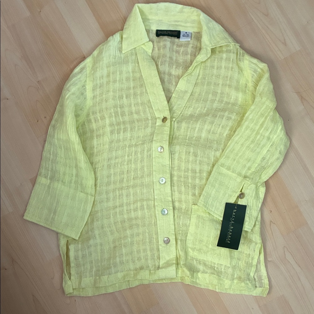 Have Benard Light Yellow Linen Blouse S